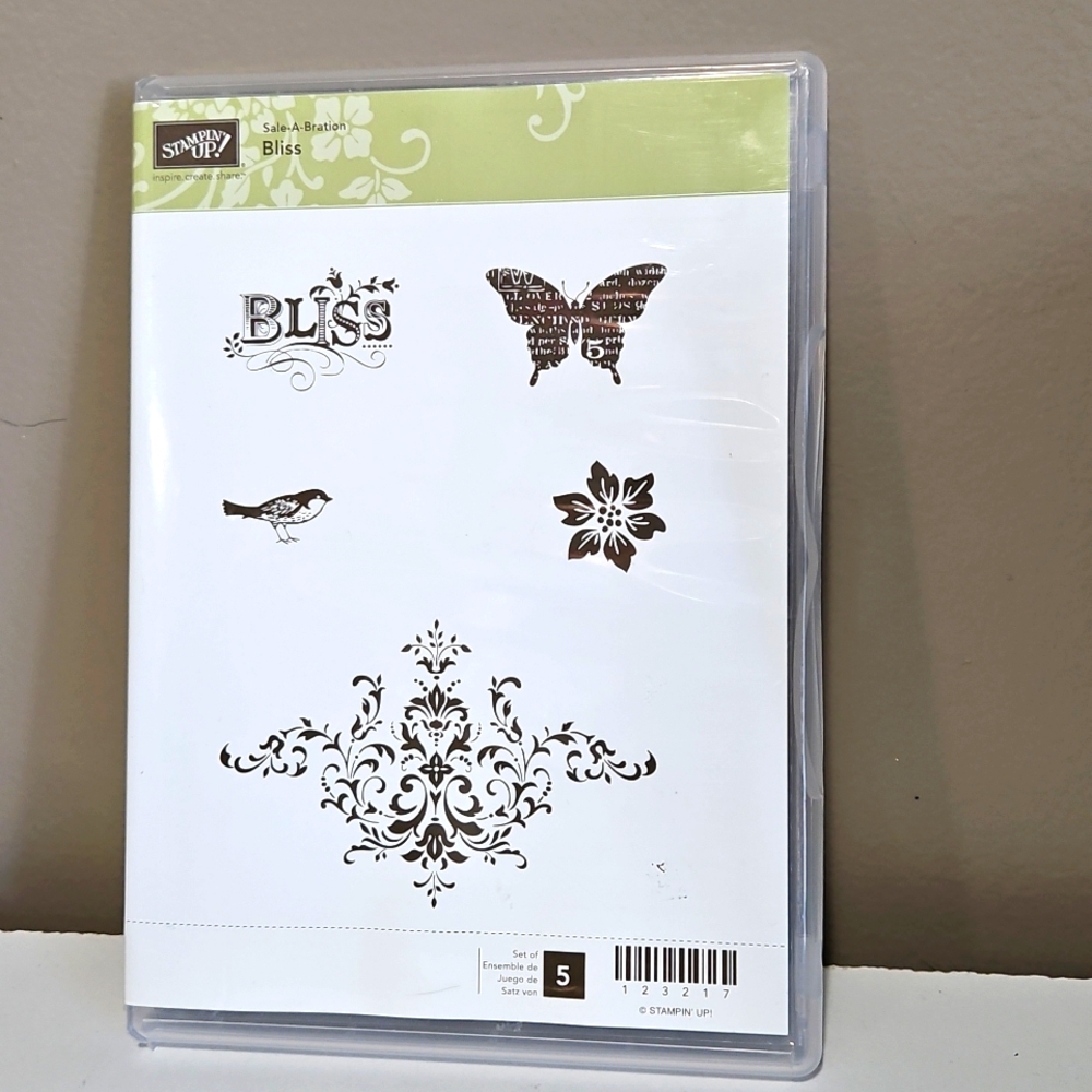 Bliss Rubber Cling Stamp Set